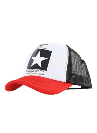 Star Pattern Cap Red/White/Black 
