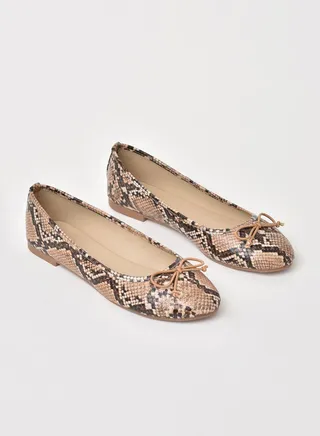 Dyed Ballerina Snake Print-Taupe 