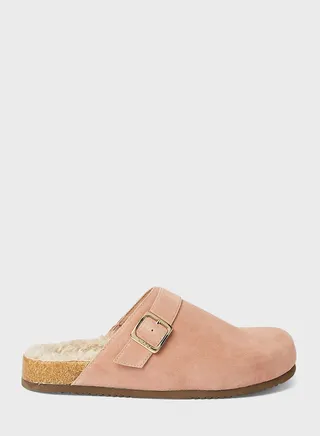 Buckle Cork Mules 