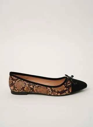 Bow Detailed Slip On Ballerina Multicolour 