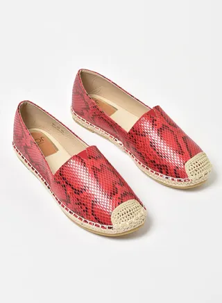 Women's Casual Espadrilles Red 