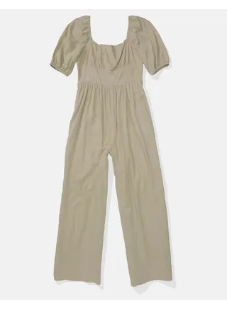 AE Puff Sleeve Wide-Leg Jumpsuit 