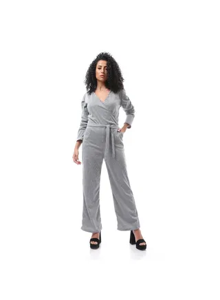 Houndstooth Jumpsuit with Belt 