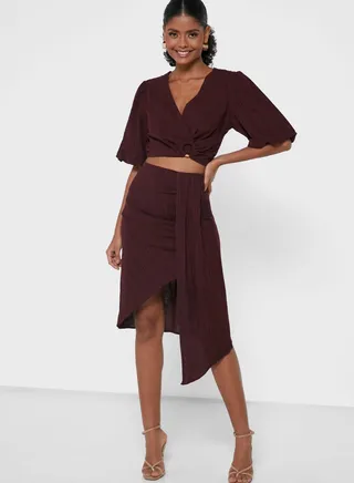Asymmetric Midi Skirt