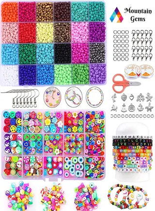 Seed Beads Kit Colors and Alphabet Letter Beads for Bracelet Jewelry Making 
