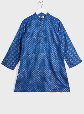 Kids Printed Long Kurta 