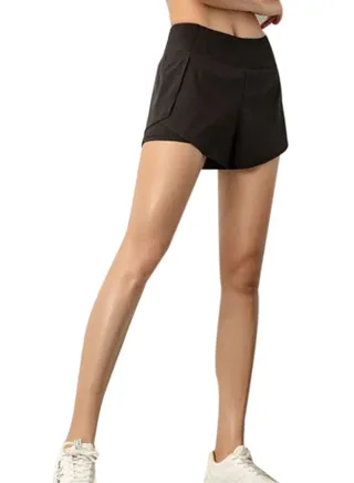 Elasticated Waist Training Shorts Black 