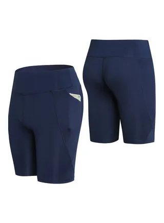 High Waist Pocket Sports Shorts Blue 