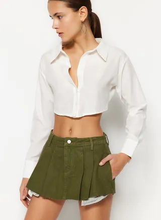 Pleated Mini Skirt