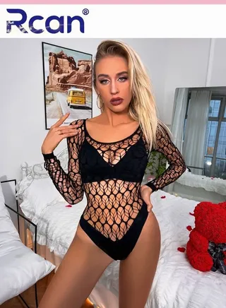 Lingerie For Women One Size Stretchy Teddy Bodysuit Leotard Babydoll Exotic Underwear Nightwear Backless Ladies Boudoir Outfits Clubwear 