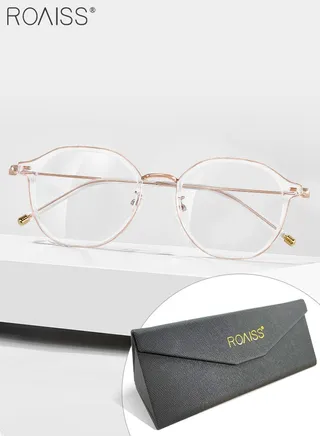 Blue Light Blocking Glasses Blue Light Filter Computer Reading Gaming TV Phones Round Eyeglasses Fashion Anti Eyestrain Headache Eyewear for Women Men 