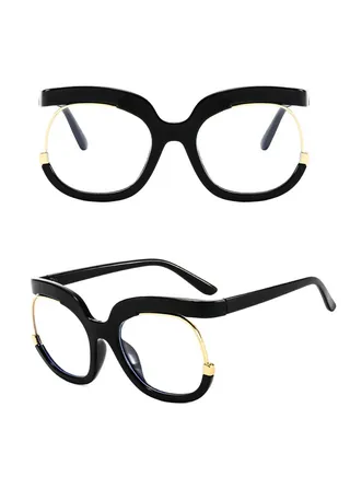 Blue Light Blocking Optical Eyeglasses - Stylish Oversized Frames, Clear Lens, Polarized. Top-rated Bluelight Protection for Reading, Work, & Screen Time. Vintage-Inspired, Lightweight Design. 