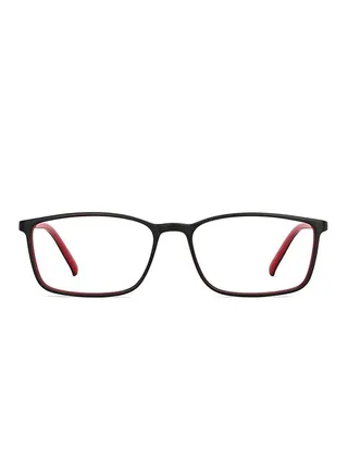 Zero Power Full Rim Bluecut & Antiglare Rectangle Shape Computer Eyeglasses LB E13527 - 53mm - Black 