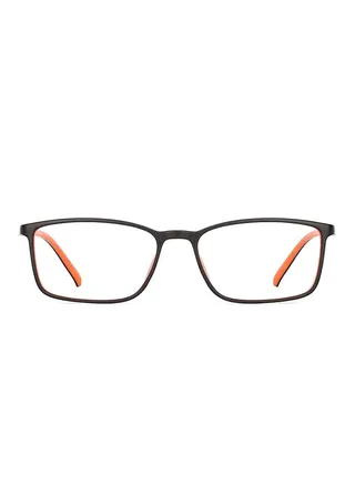 Zero Power Full Rim Bluecut & Antiglare Rectangle Shape Computer Eyeglasses LB E13527 - 53mm - Black 