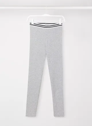 Kids Ribbed Sports Leggings 