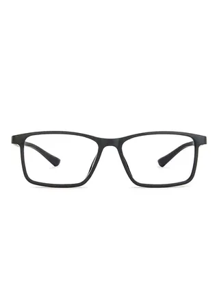 Zero Power Full Rim Bluecut & Antiglare Rectangle Shape Computer Eyeglasses LB E13738 - 52mm - Black 