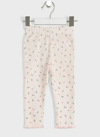 Infant Printed Ribbed Leggings 