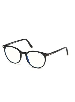 Unisex Round Eyeglasses - TF5575B 001 51 - Lens Size: 51 Mm 