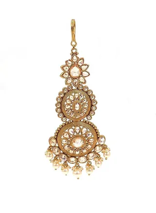 GOHONA Traditional Indian Head Jhoomar Passa Jewelry Side Tikka for Women 