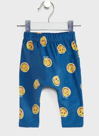 Kids Smiley Print Leggings 