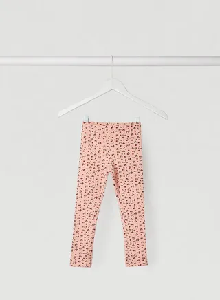 Floral Print Skinny Leggings Mellow Rose 
