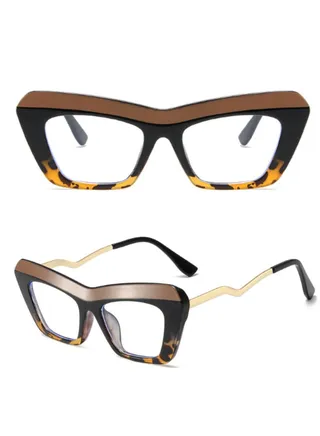Blue Light Blocking Optical Eyeglasses - Stylish Oversized Frames, Clear Lens, Polarized. Top-rated Bluelight Protection for Reading, Work, & Screen Time. Vintage-Inspired, Lightweight Design. 