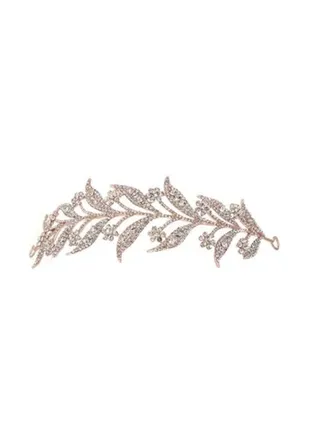 Exquisite Leaf Shaped Wedding Crown 