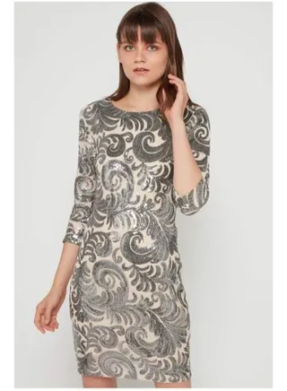 SEQUIN EMBELLISHED BODYCON DRESS 