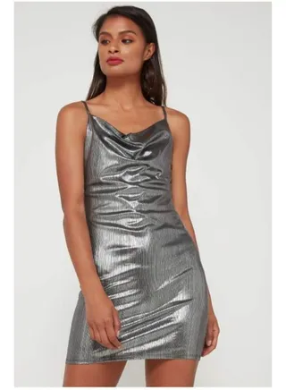 METALLIC MINI DRESS 