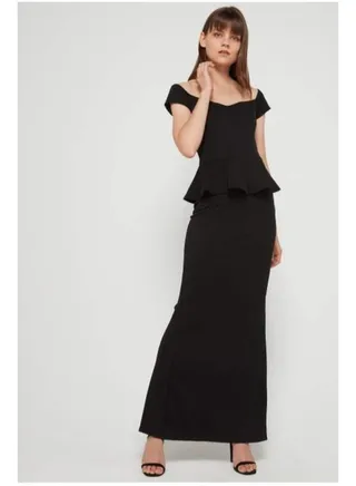 PEPLUM MAXI DRESS 