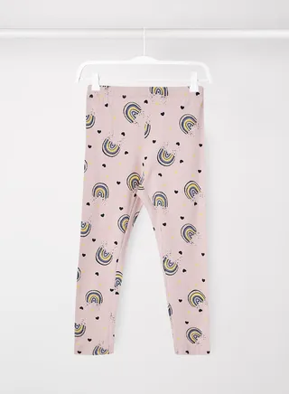 Girls Graphic Print Leggings 