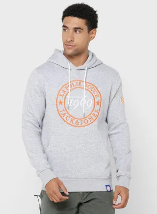 Text Print Hoodie