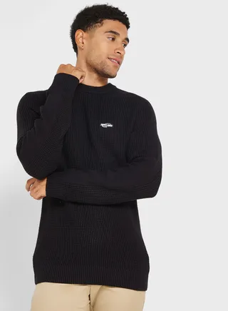 Text Print Crew Neck Sweatshirt