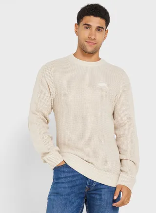Text Print Crew Neck Sweatshirt 