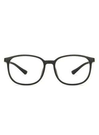 Zero Power Full Rim Bluecut & Antiglare Rectangle Shape Computer Eyeglasses LB E13739 - 53mm - Black 