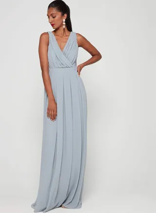 Kesha Pleated Dress Blue 
