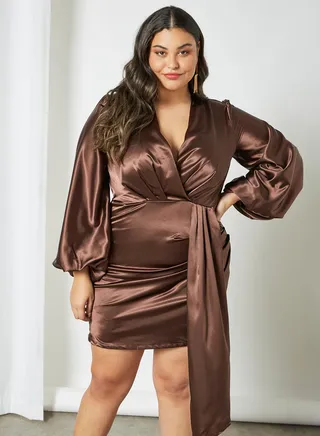 Izusa Mini Dress Brown 