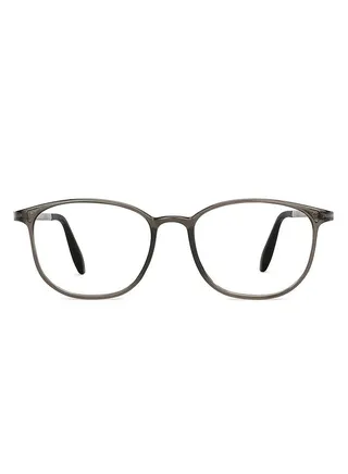 Zero Power Bluecut & Antiglare Round Shape Computer Eyeglasses LB E13528 - Lens Size: 51mm - Grey 