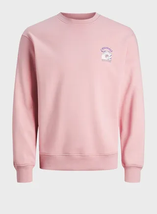 Casual Printed Crew Neck Sweatshirt
