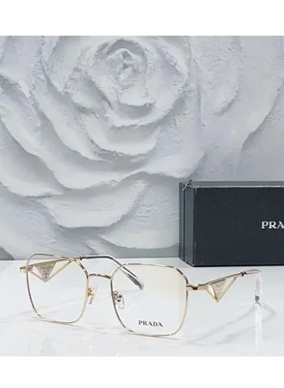 PRADA Square Large Frame Metal Glasses Frame VPR A51 