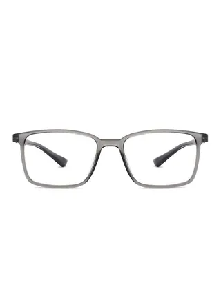 Zero Power Full Rim Bluecut & Antiglare Rectangle Shape Computer Eyeglasses LB E14241 - 53mm - Grey 