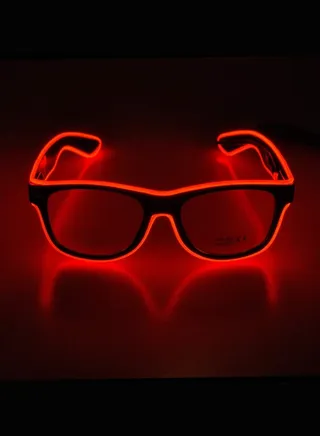 El Wire Glow Sun Glasses Halloween Party DJ Bright Light Safety Light Up Multi-color Frame Voice Control LED Flashing Glasses 
