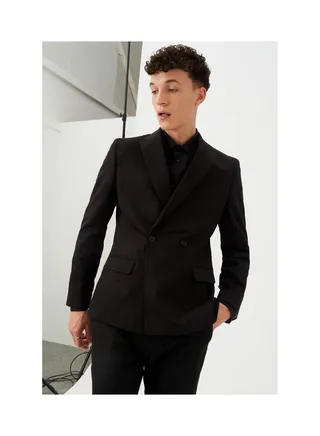 Double Breasted Cotton Blazer 