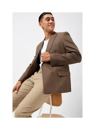 Double Breasted Cotton Blazer 