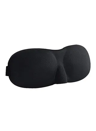 3D Contoured Sleep Eye Mask Black 