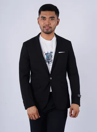 Men’s Autumn Suit Blazer PV – Black 
