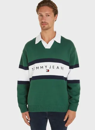Logo Trophy Neck Sweater