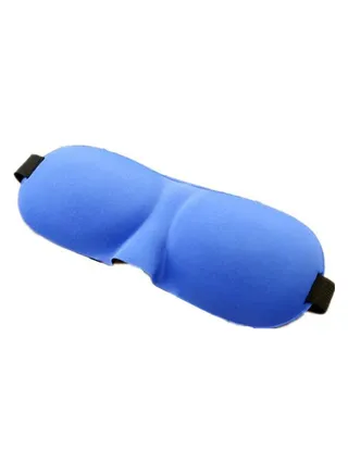 3D Contoured Adjustable Sleeping Eye Mask Blue/Black 