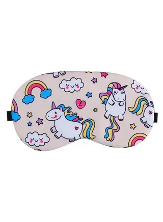 Unicorn Print Sleeping Eye Mask Multicolour 