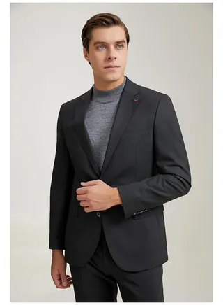 Ds Damat Black Classic Suit -41% Wool 